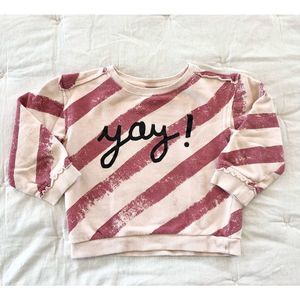 3T Art Class “Yay!” Candy Stripe Sweatshirt